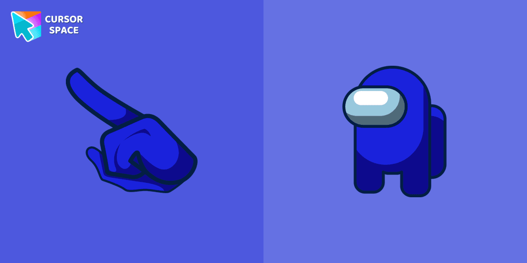 Among Us Blue Character cursor cursor pack